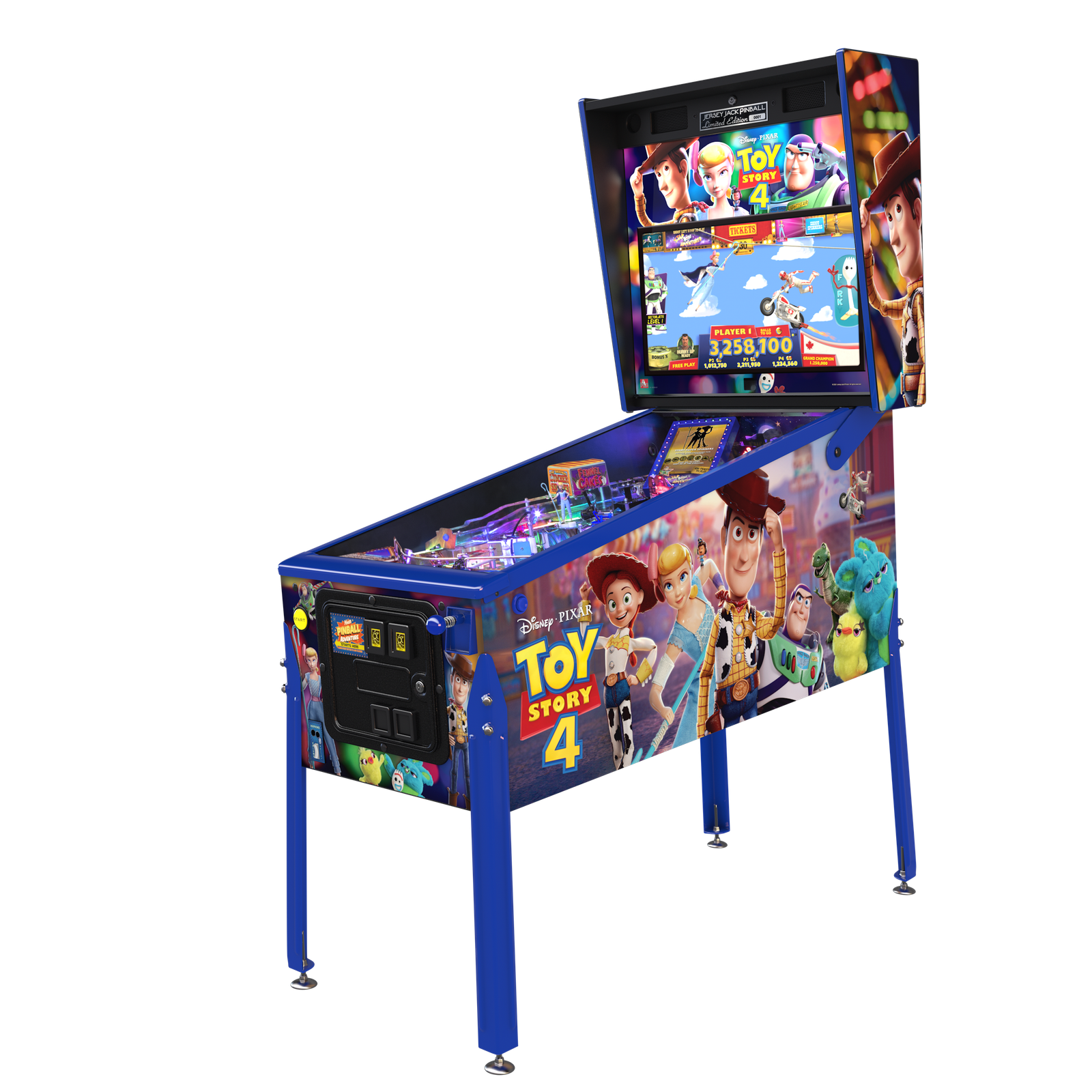 2_5b4409eb-dade-4c26-a1e5-9e2c251f7cc3.png JJP Toy Story 4 Limited Edition Pinball Machine - Image 1