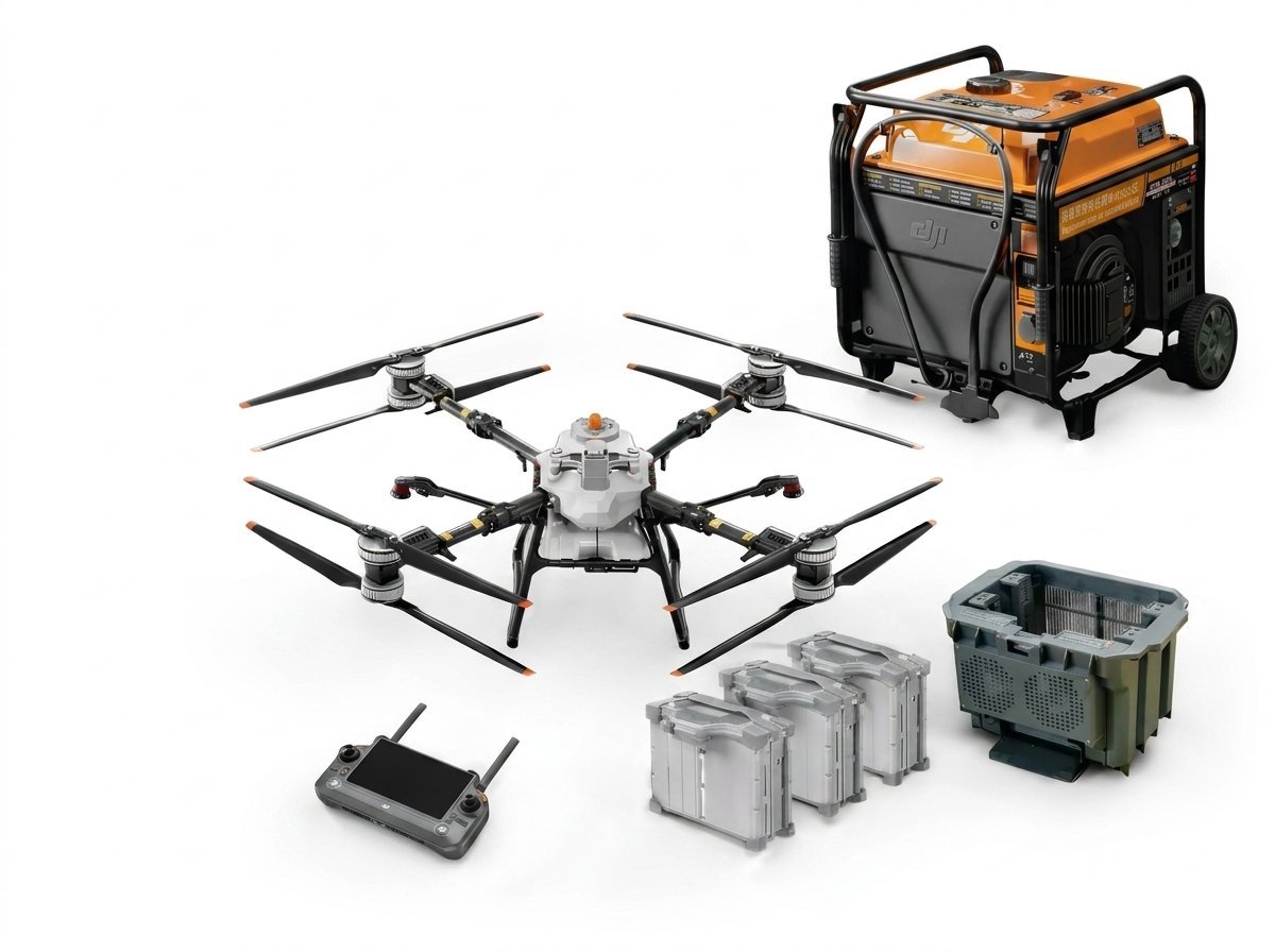 rn-image_picker_lib_temp_30bf0ea9-1e4a-4d87-a3d3-a8792955f9c4.webp_202607311517.jpeg DJI Agras T100 Fly All Day Kit + 14000 Generator Combo - Image 1